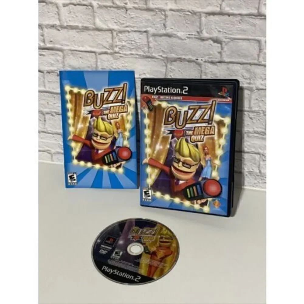 *Buzz! The Mega Quiz - Playstation 2 PS2 Game Manual Included
